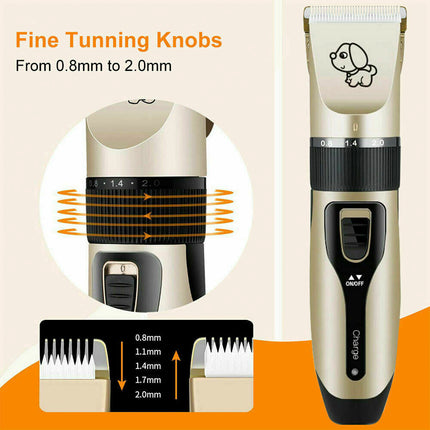 Cat Dog Pet Clippers Hair Electric Clipper Grooming Trimmer Shaver Cordless Kit