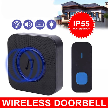 Loud Door Bell Wall Waterproof Chime Plug Wireless In Doorbell 5 Levels Volume