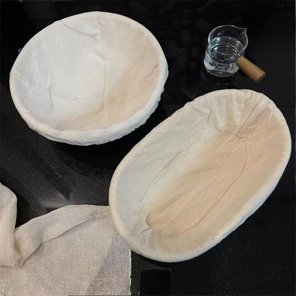 Set Of 2 Round and Oval Banneton Bread Proofing Basket Sourdough Tools Kit