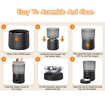 4L Smart Pet Feeder Dog Cat Feeder Wifi APP Control Automatic Food Dispenser