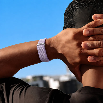 For Google Fitbit Air Performance Loop Band Recycled Polyester Adjustable Strap Light Purple