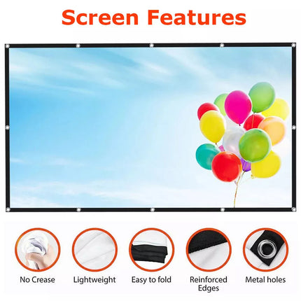 150" 16:9 Projector Screen Electric Motorised Projection 3D Home Cinema Foldable