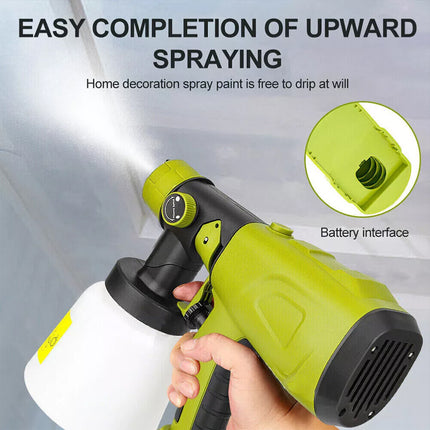 Cordless High Pressure Spray Gun Paint Sprayer For Ryobi 18V Battery