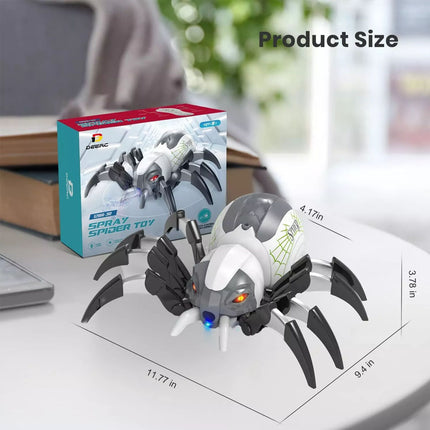 Remote Control Spider Robot RC Toy with Spray and Lights for Kids Gift