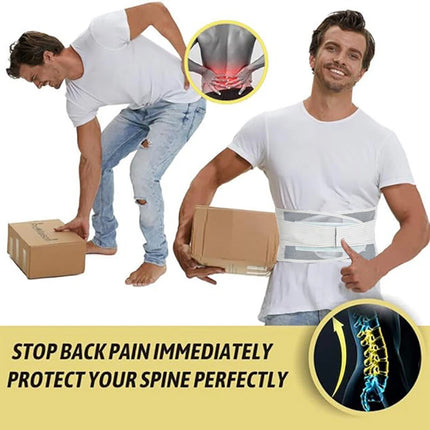 Therapy Lumbar Lower Back Brace Support Belt Sciatica Pain Relief Posture Unisex L