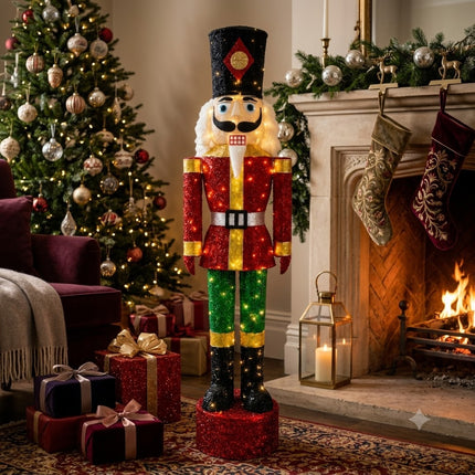 150cm Lighted Nutcracker Christmas Decoration LED Soldier Indoor Outdoor Decor