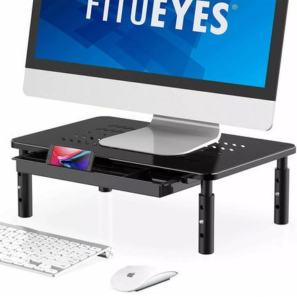 Monitor Stand Computer Desk Riser & Adjustable Height & for Laptop Printers With drawer