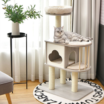 Cat Tree Tower Pet Condon House Bed Sisal Scratcher Posts Furniture