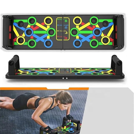 Foldable Push Up Board Rack Training Gym Exercise Pushup Exercise Stand Grip Bar