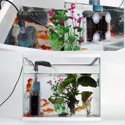 6in1 Aquarium Fish Tank Filter Cycle Oxygenated Filtration Water Purifier Silent