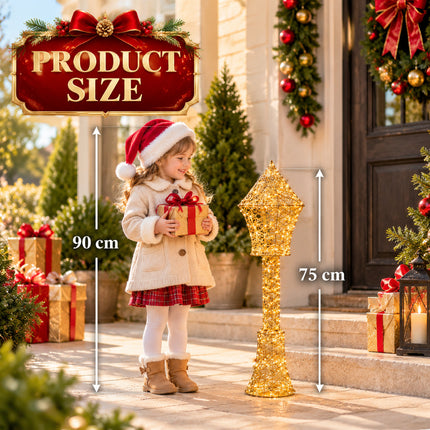 LED Christmas Floor Lamp Lantern Light Indoor Outdoor Holiday Decor for Home Garden 75/150cm