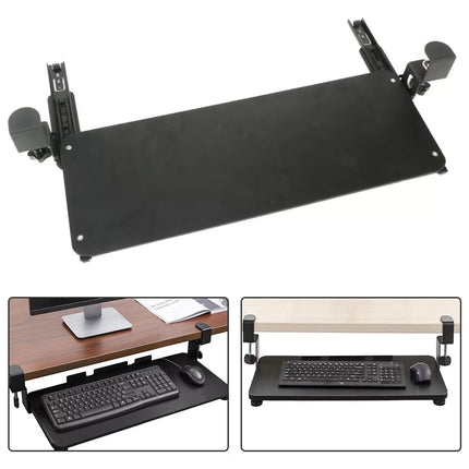 Large Clamp On Keyboard Tray Under Desk Comfort Keyboard Drawer Platform