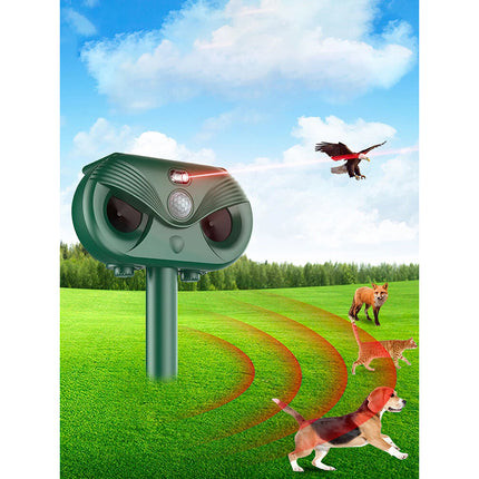 Ultrasonic Bird Repeller Solar LED Pest Control Scarer Deterrent Motion Sensor