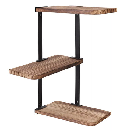 3 Tier Ledge Corner Shelf Modern Floating Wall Shelves Storage Display Shelving
