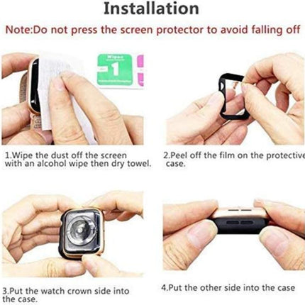 2pcs Apple Watch IWatch Screen Protector Case Full Cover Pink