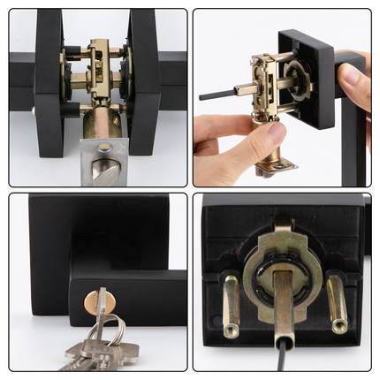 Entrance Door Handle Set Keyed Entry Lock Knob Privacy Passage Bedroom Bath