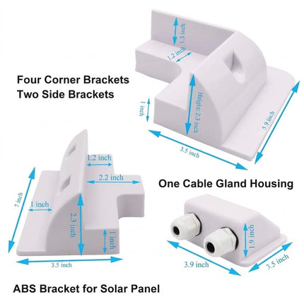 7X Solar Panel Corner Mounting Brackets Kit Vehicle Roof Mount Caravan Boat RV