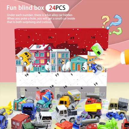 Advent Calendar for Christmas 24-Day Countdown Truck Car Toy Gift