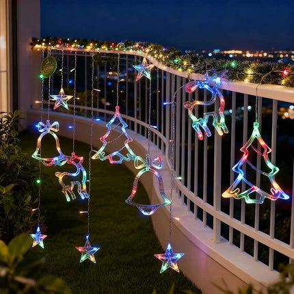 Christmas Icicle Lights Outdoor LED Curtain Fairy String Light Xmas Party Decor