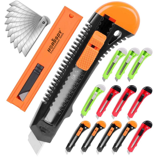 12-Pack SK-5 Utility Knife Retractable Box Cutter Extra Blades Snap Off Cutting - Image 1