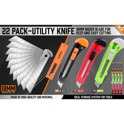 12-Pack SK-5 Utility Knife Retractable Box Cutter Extra Blades Snap Off Cutting - Image 8