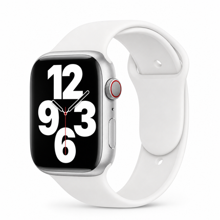 Silicone Apple Watch Band White For 38mm 42mm Sport Wear