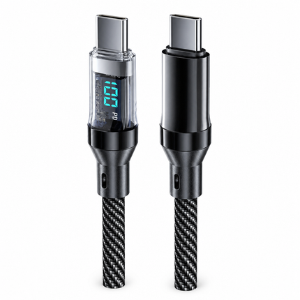 USB C to USB C Charging Cable Braided 100W 1m with Display