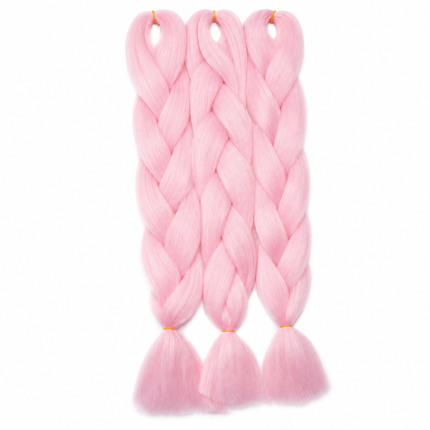 Synthetic Braiding Hair Light Pink 62cm for Box Braids and Crochet Styles