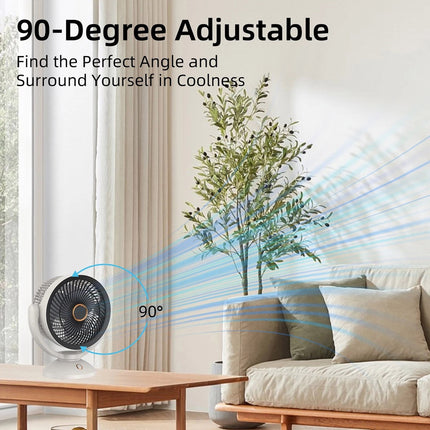 10 inch Portable USB 90Degree Table Fan Desk Fan Light Quiet Personal Cooler   White