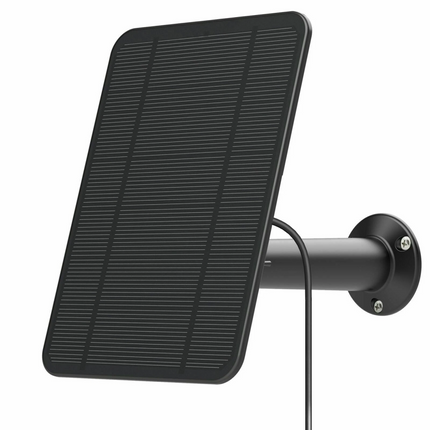 4W Solar Panel For Wireless Camera for Eufy Eufycam Cam With 3m USB Charge Cable Blcack
