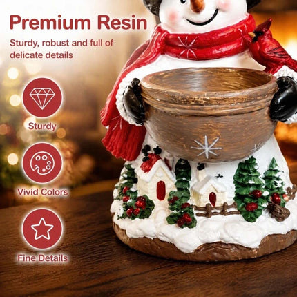 Creative Christmas Candy Bowl Figurine Funny Miniature Sculpture Prop