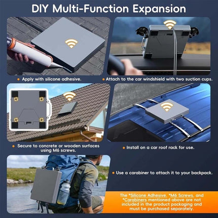 5 in 1 Magnetic & Suction Cup Mount with Protective Case for Starlink Mini