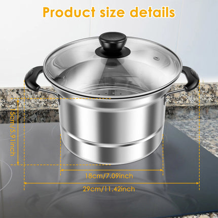 Deep Fryer Pot Stainless Steel Fryer Pot with Strainer Basket and Handle