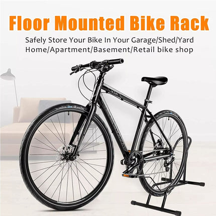 Road Bike Stand Floor Bike Rack Garage Bicycle Stands for Storage Indoor/Outdoor