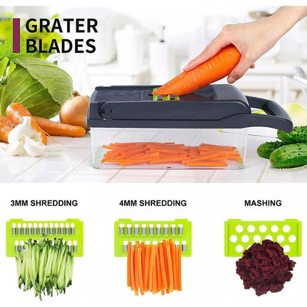 22 in 1 Vegetable Fruit Chopper Cutter Food Onion Veggie Dicer Slicer Kitchen