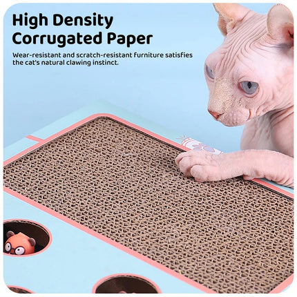 Cat Toy Whack-a-Mole Cat Scratching Board Corrugated Cardboard Scratching Pad