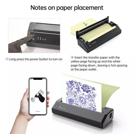 Wireless Tattoo Transfer Stencil Printer Drawing Thermal Stencil Maker Copier