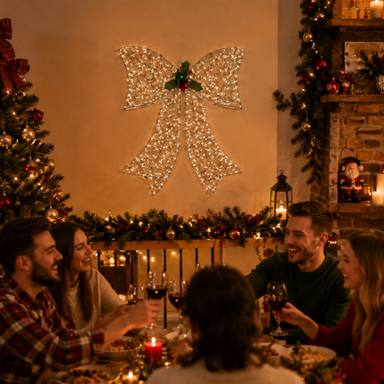 Light Up Your Christmas with a Stunning LED Bow Light – Festive Decoration for Doors, Windows & Outdoor Spaces