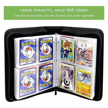 Leather Pokemon Cards Binder Album Book Game Card Collectors Portfolio 400 Slots Pikachu&Friends 2