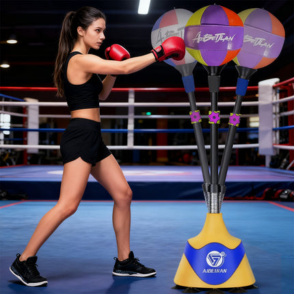 Without Weight Plate Adjustable Height Boxing Punching Bag Speed Training Relief Fitness