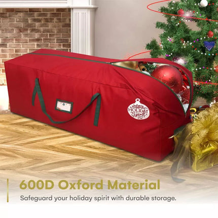 Extra Large Christmas Tree Bag-Durable Oxford Material ,Dual Zipper(red bag【122cm*38cm*51cm】)