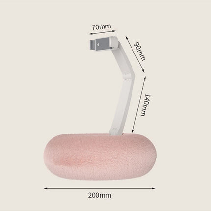 Tablet Stand Pillow 360°Adjustable Cell Phone Holder for Bed Soft Plush Fabric  (Pink)