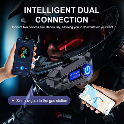 Bluetooth 5.4 Motorcycle Helmet Headset Wireless Call Motorbike Headphone