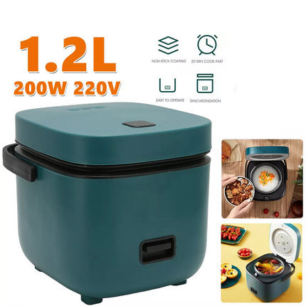 1.2L Mini Rice Cooker Travel Small Non-stick Pot Cooking Soup Rice Stews Steamer