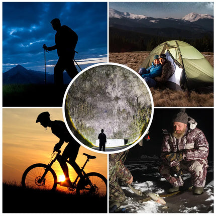 100000 Lumen Battery Rechargeable LED Torch Flashlight Camping Work Spotlight