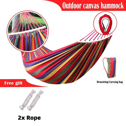 320KG Double Hanging Hammock Outdoor Garden Travel Beach Swinging Bed Camping AU