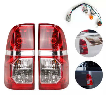 Pair of Tail Lights Left & Right Rear Lamp Fit For Toyota Hilux SR SR5 2005-2015