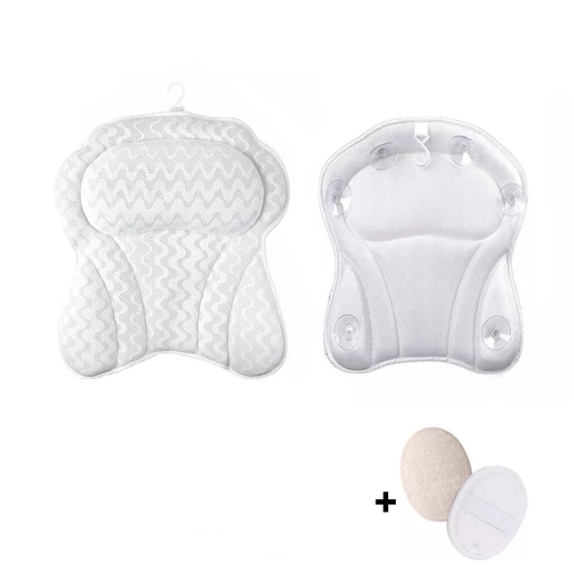 3D Bath Pillow Spa Bathtub Head Rest Neck Back Support Tub Breathable Cushion