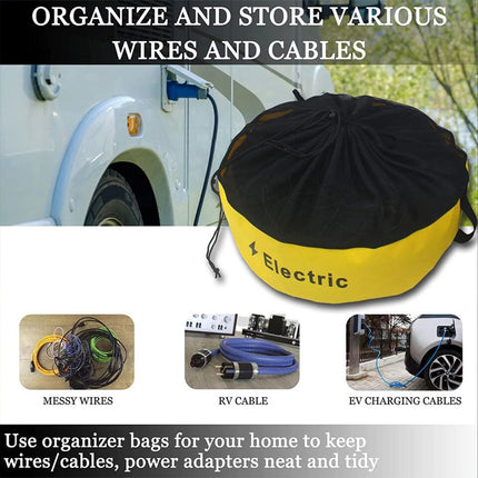 4pcs Caravan Hose Bags Water Hose Storage Bag Camping RV Cable Cords Organizer