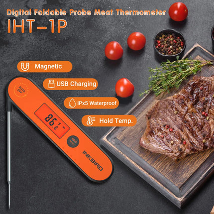 Meat Thermometer Food Instant Read Rechargeable Pen for Grill BBQ